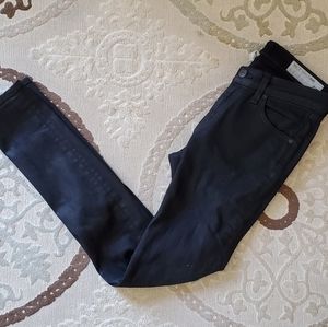 RAG & BONE COATED WAX BLACK SKINNY JEANS 27